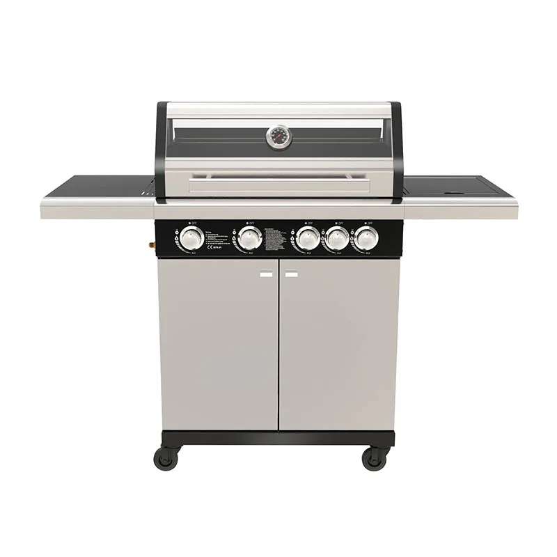 NL Large Outdoor Gas BBQ Stainless Steel 5 Burner Grill Machine Gas