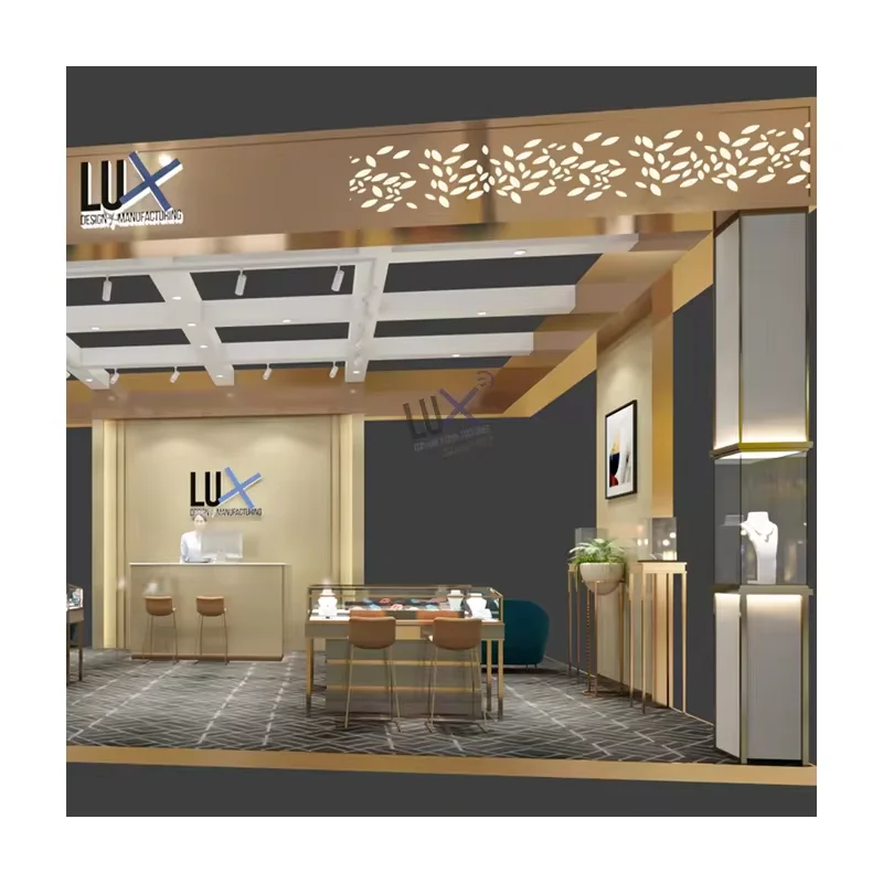 LUX Design Custom Jewelry Showcase Bespoke Jewelry Display Cabinet for Jewelry Shop Interior Design