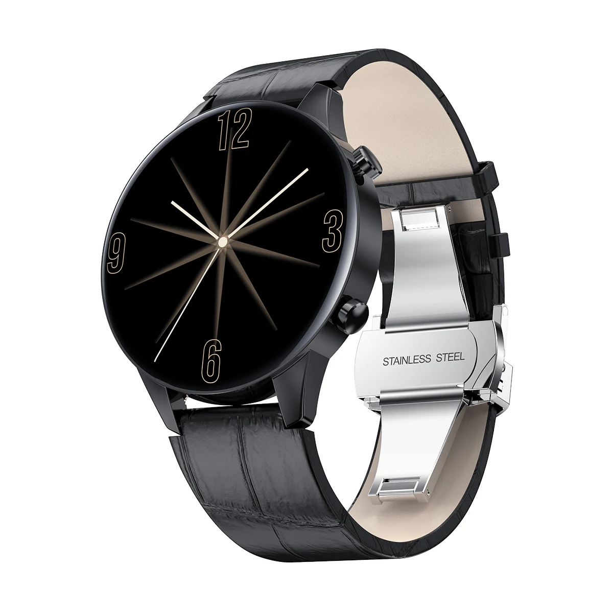 Linwear LA08 Amoled stainless steel sport unisex smart watch with round screen