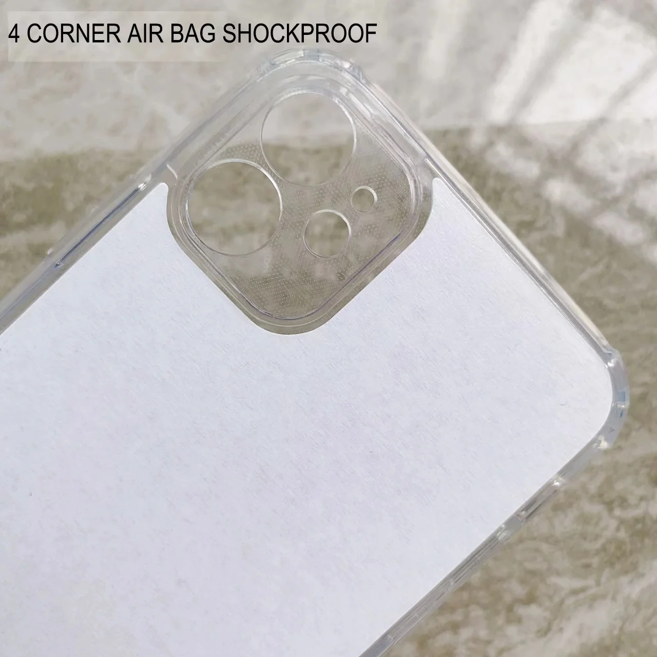 Anti-shock TPU  Transparent Covers Sublimation Blank Phone Case For iphone 15pro max 13 12 11 14 XS MAX 6 2D TPU+PC M