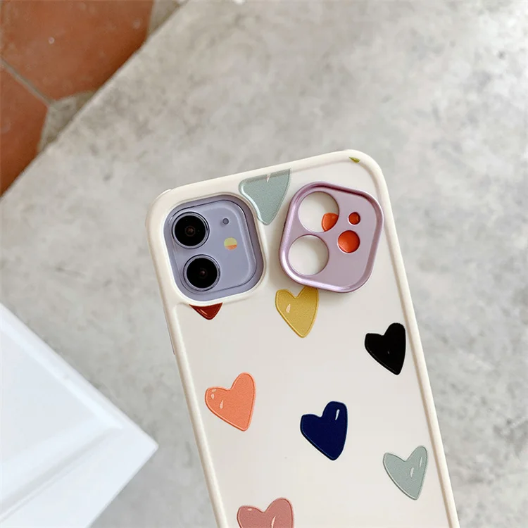 2022 Dropshipping New Aesthetic Love Heart Floral Cover Soft Shockproof Silicone Phone Case Girl For iPhone 13