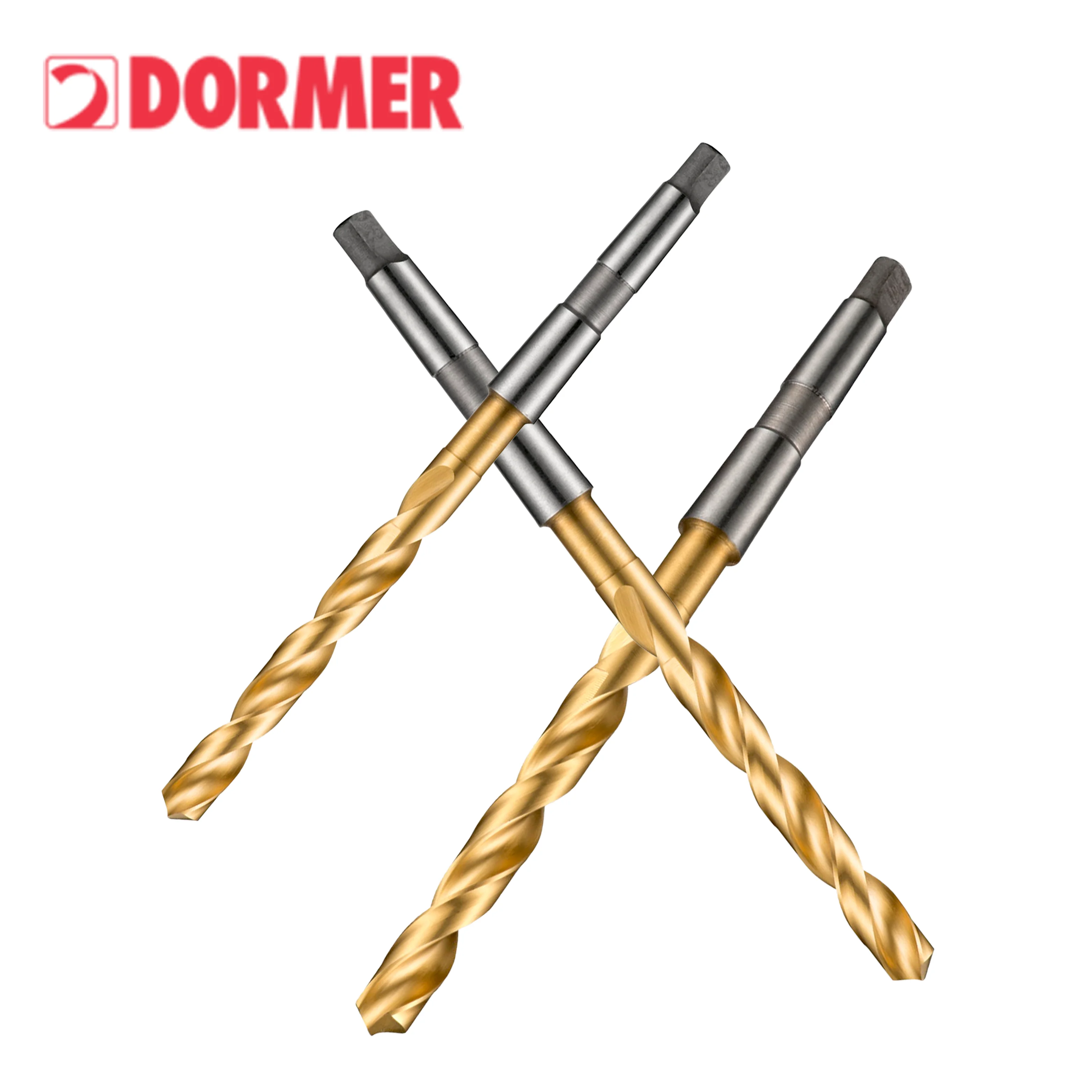 DORMER A530 Jobber length drill taper shank HSS with TiN coating for 4xD drilling