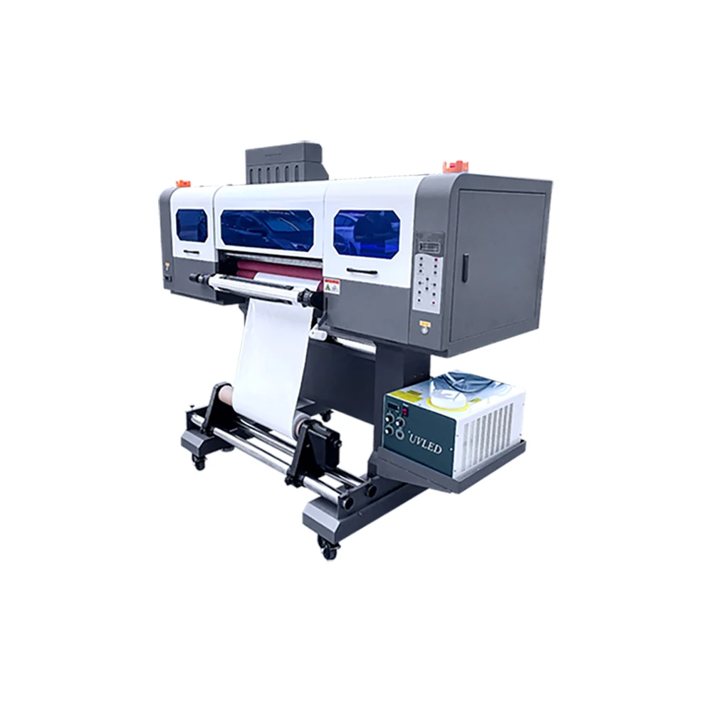 Lancelot 60cm UV DTF three printing heads xp600/i1600U1/i3200U1 24 inch UV dtf machine with laminating machine all in one