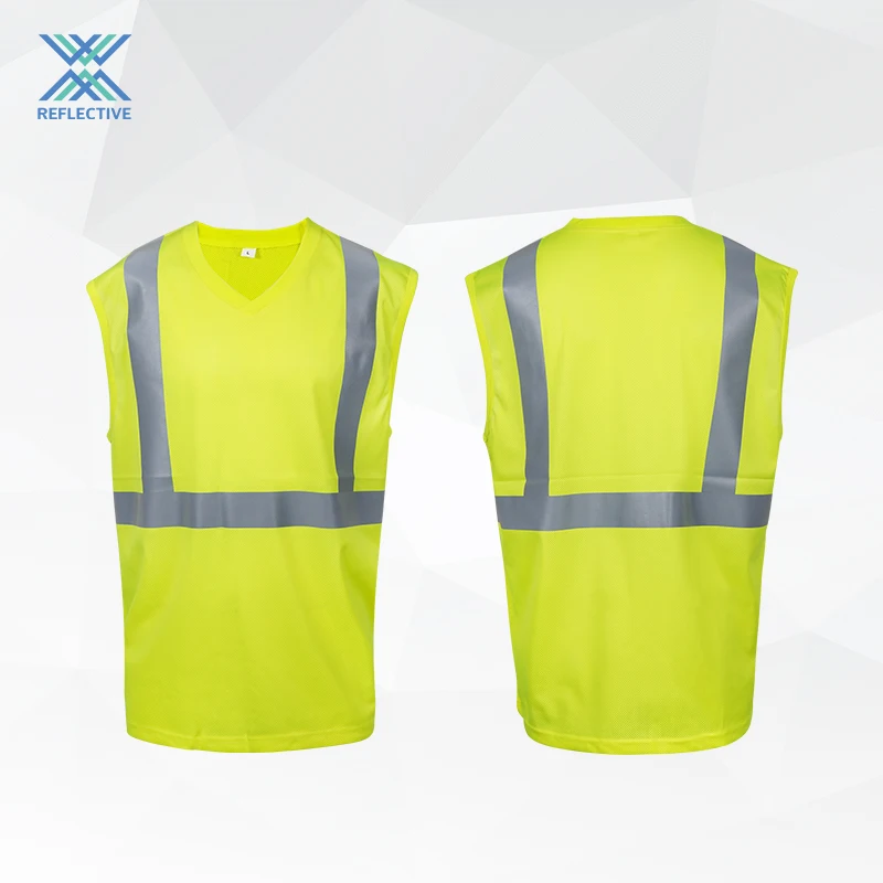 LX One-Stop Purchasing Safety Vest Raw Material Including Reflective Strips Fabric Zippers For Reflective vest