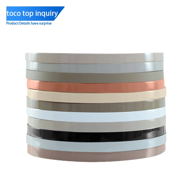 Wholesale ABS Edge Banding Strips Plastic Solid Color PVC Edge Banding Tapes For Furniture Accessories