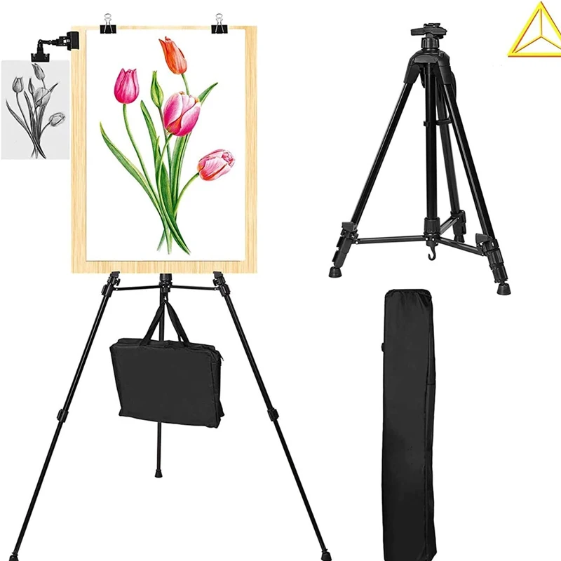 Easel Aluminium Tripod for Painting  Adjustable Sturdy Studio Easel Large with Black Carry Bag