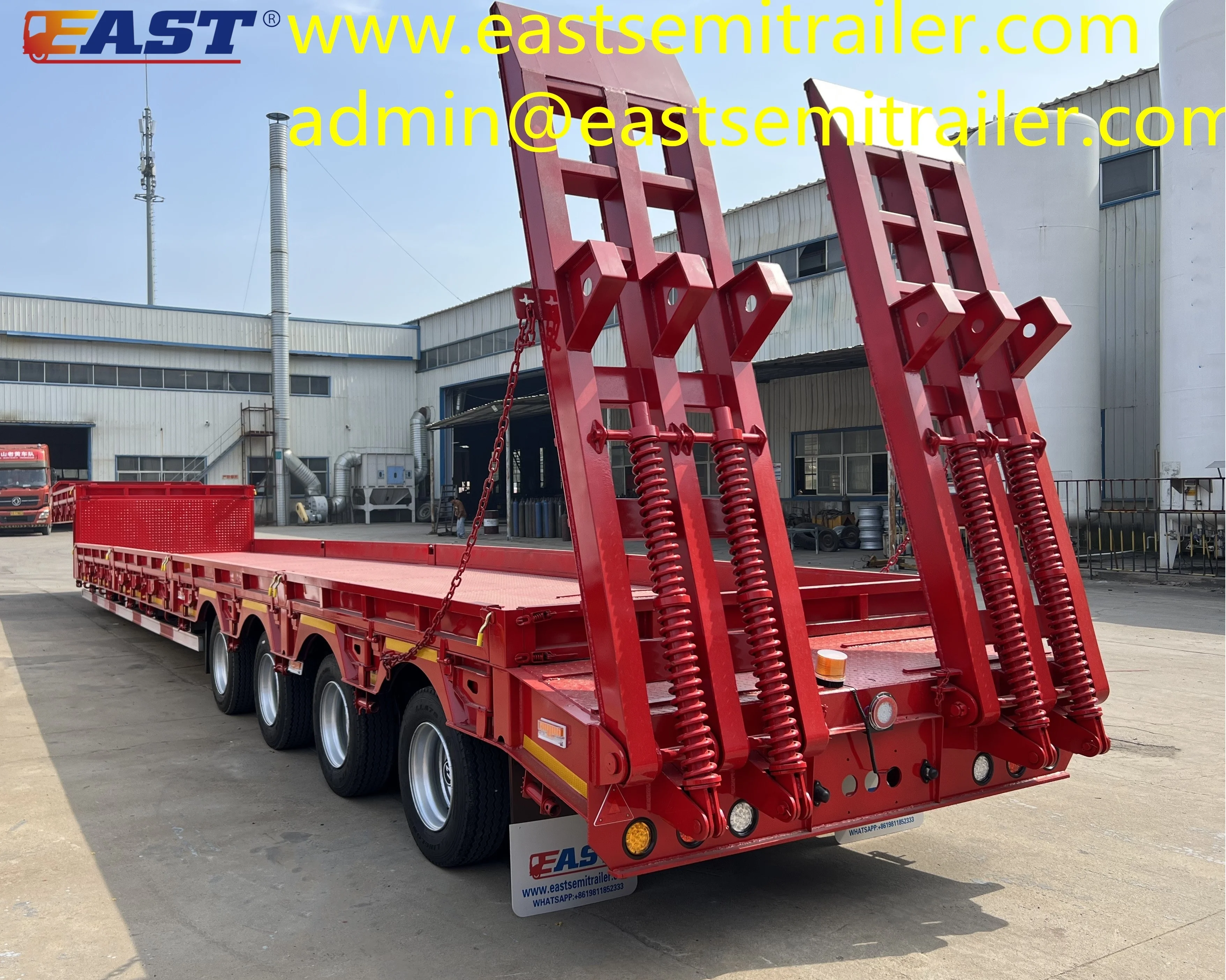 EAST Extendable low bed trailer 4 Axle Low bed Trailer For sale in Uzbekistan