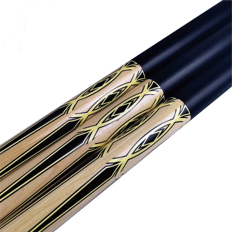 Stainless Steel Joint Maple Wood Billiard Pool Cue Wood Sticks 1/2-Piece