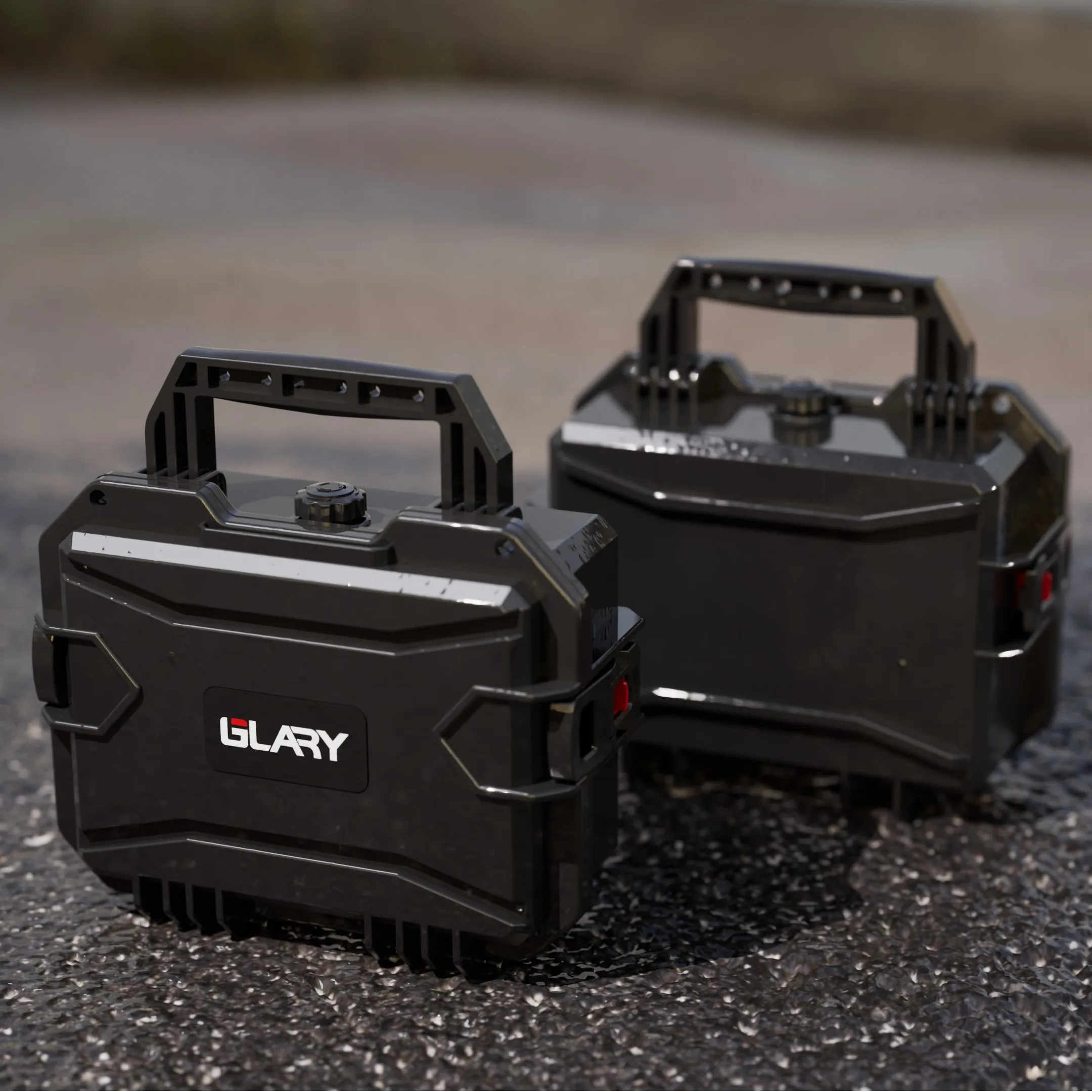 GLARY portable hard shell camera carrying case bag rugged travel camera box case with dividers plastic digital camera case bag