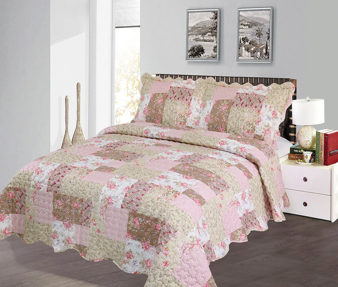 Luxury Hot Printed Quilted Summer Comforter Quilt Bedspreads Set Bed Cover Set 3 Pieces Quilt Set for Home