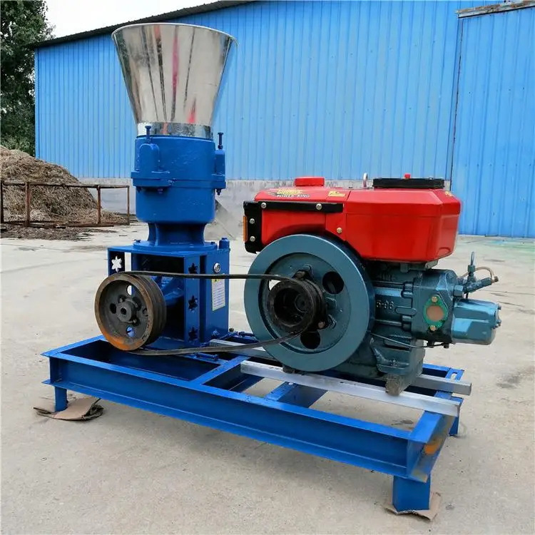 
poultry feed pellet mill granulator chicken feed pellet machine Diesel engine Gasoline engine 