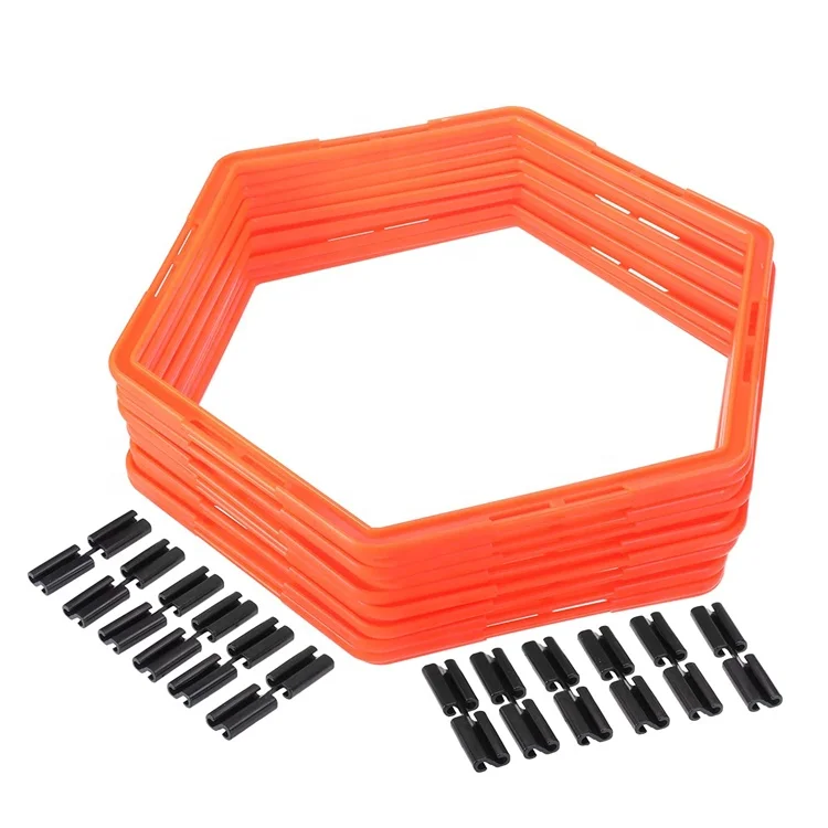 Hexagonal Agility Ladder Speed Rings Training Ladder Hurdles for for Agility Footwork Training & Vertical Jump Workouts