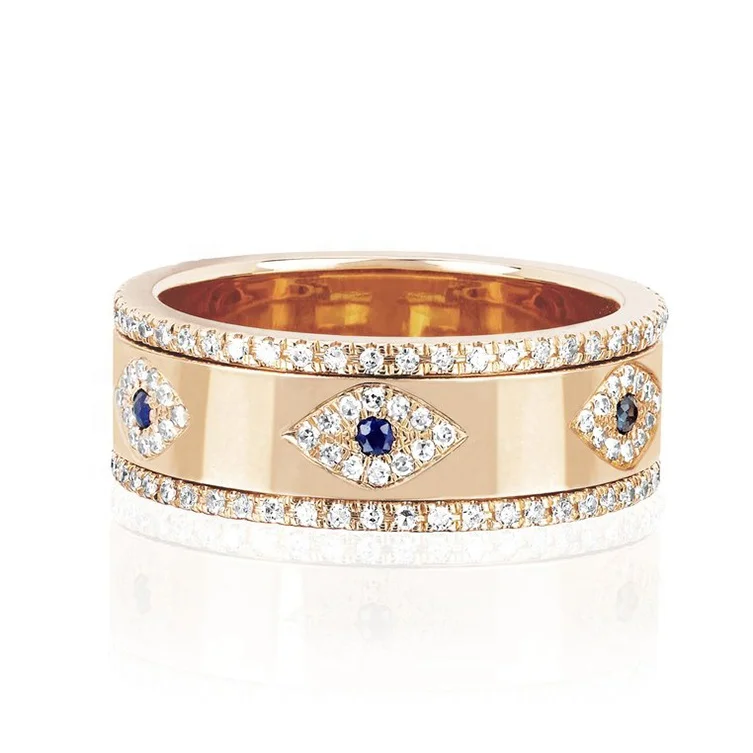  Женская мода chanelle ювелирные изделия 925 стерлингового серебра 18k позолоченный с клипсами Дурной глаз золото обручальное