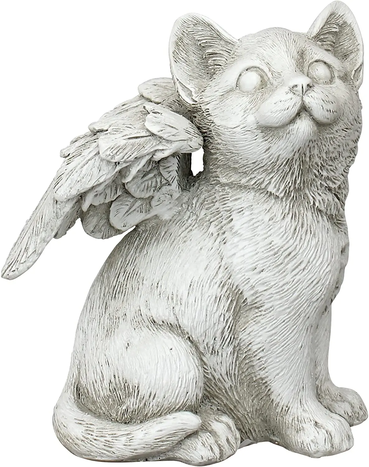 New Arrival Resin Angel Statue Antique Stone Finish Funny Decor Resin Cat Angel Pet Memorial Statue
