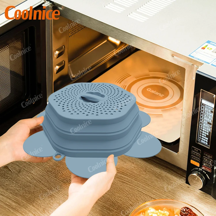 Bpa free collapsible microwave food cover microwave cover for food magnetic microwave splatter oven cover