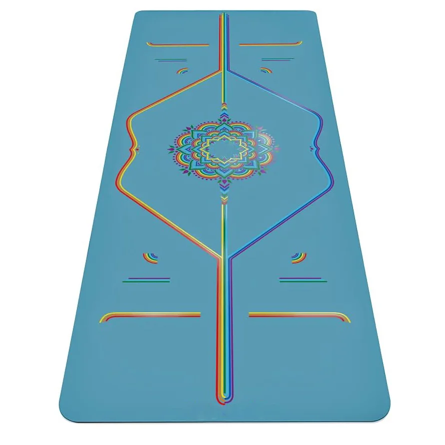 Custom printed eco-friendly biodegradable non-slip anti-sweat comfortable pu teen yoga mat suppliers