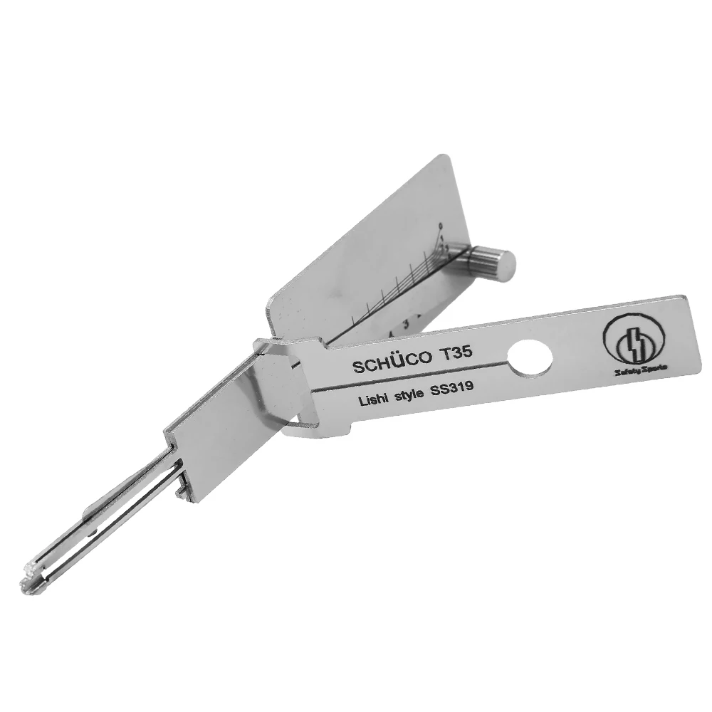 SCHUCO T35 lishi 2 в 1 SS319 бытовые инструменты для отмывания замков открывания и чтения слесарные принадлежности