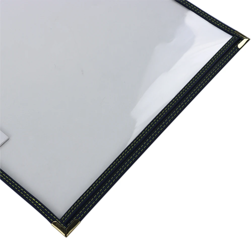 Custom  Clear Menu Holder  Surfaces Menu Covers Single Page Menu Sleeves Double View