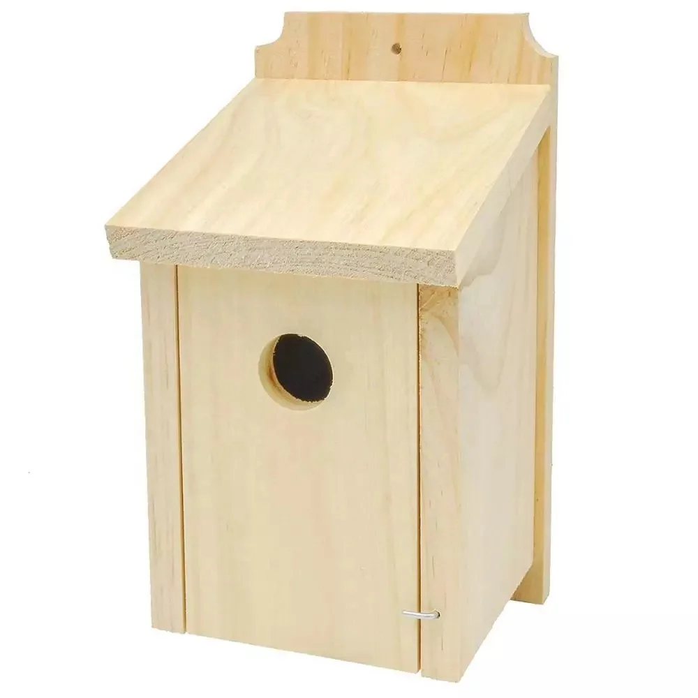 unfinished eco-friendly garden wood carved bird houses nest box outdoor standing small wooden bird house for pets parrot pigeon