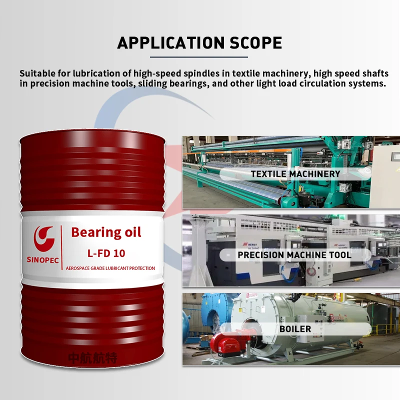 Sinopec L-FD10 Lubricants Manufacturers of Spindle Oil Machine Tool Industrial Applications