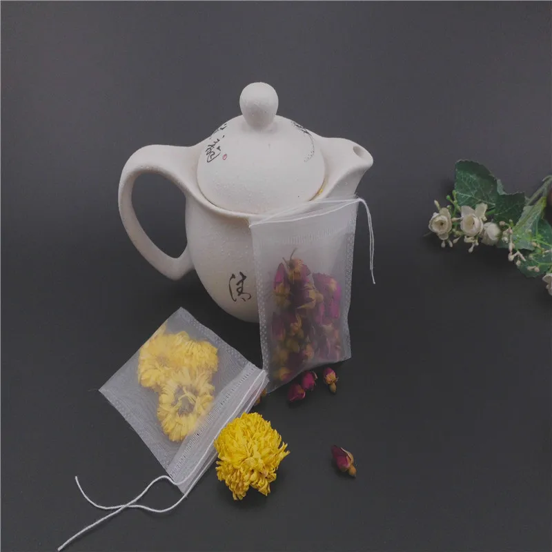 China factory wholesale nylon materials pull rope coffee tea bags custom logo