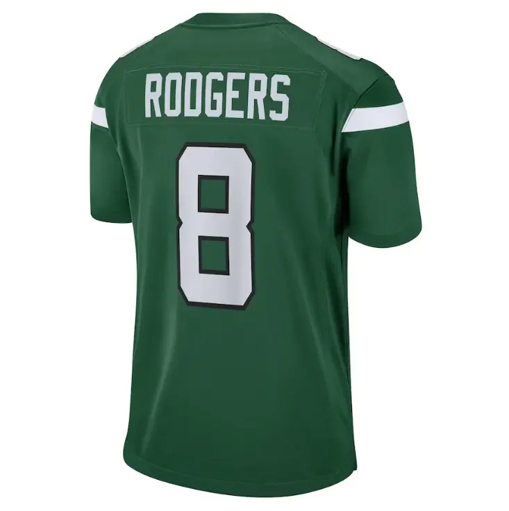 Best Quality #8 Aaron RODGERS #17 Garrett WILSON #11 Denzel MIMS Green Player Game American Football Jersey