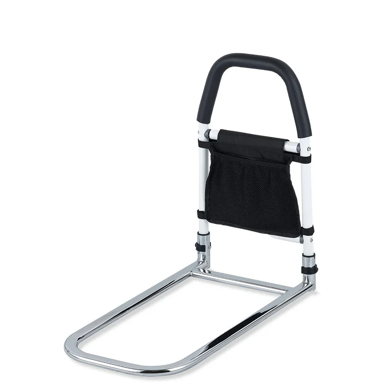 Portable Adjustable Bed Assist Rail Handle and Hand Guard Grab Bar for bed seniors With Storage Pocket