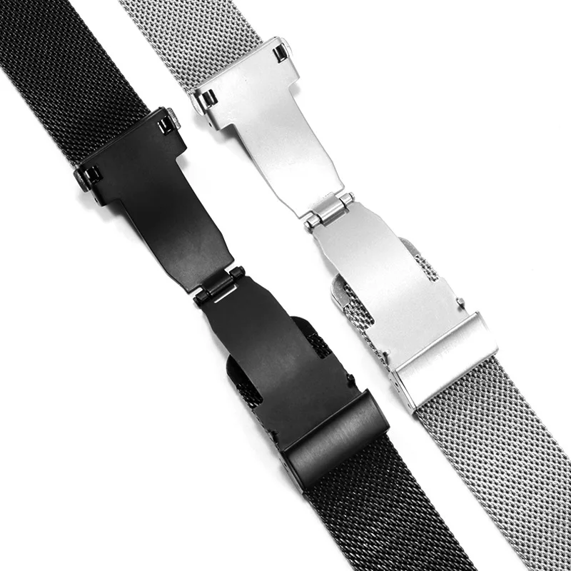 Metal  Mesh Milanese Stainless Steel Watch Band Strap Replacement with Adjustable Butterfly buckle