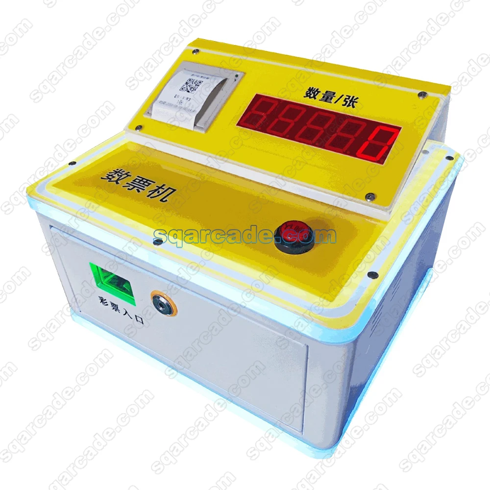 Coin operated receipt print redemption lottery ticket eater count machine for arcade game center