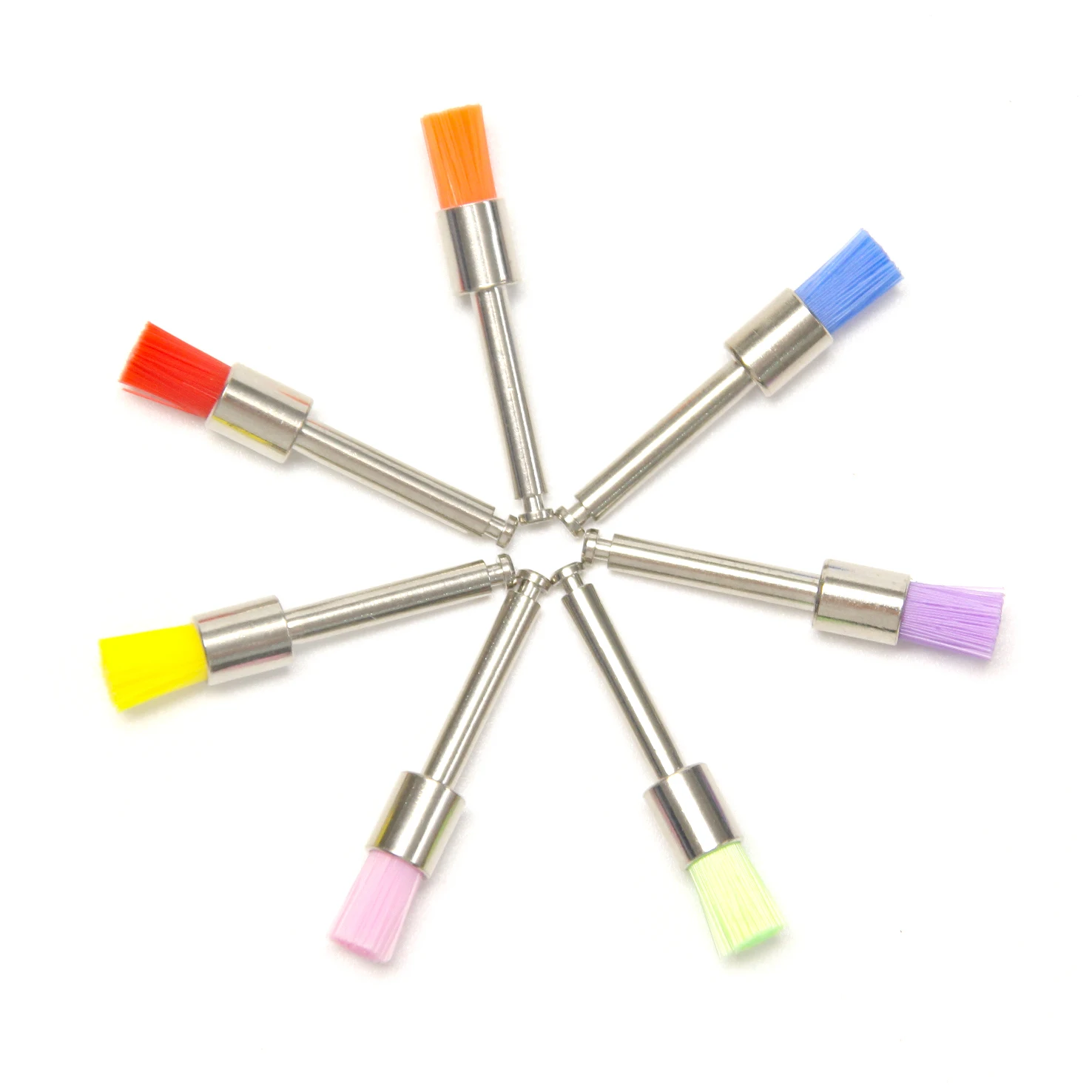 Chinese manufacturers wholesale colorful teeth polishing nylon brush styles for dental use