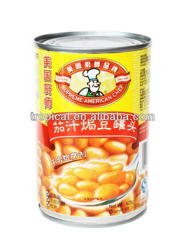 
Hotselling Organic Wholesale Cheap Canned White Kidney Beans In Brine Tomato Sauce 