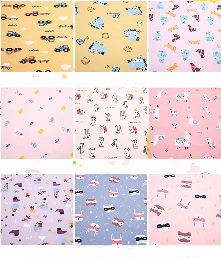  Wholesale Cheap Double Sided Cotton Lycra Knit Fabric Custom Digital Printed For Shirt And Baby