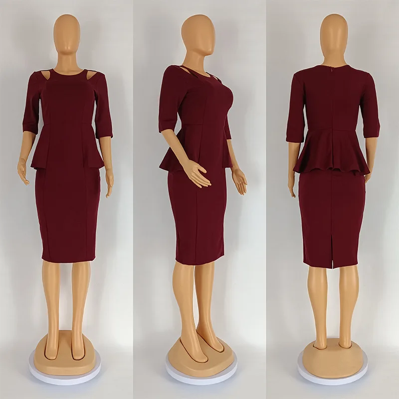 Summer elegant dresses 2023 lantern puff sleeve bodycon dress temperament official dresses for ladies