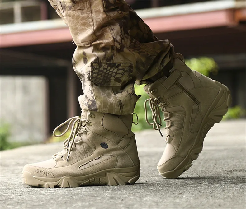 New Autumn Winter Military Boots Outdoor Male Hiking Men Special Force Desert Tactical Combat Ankle