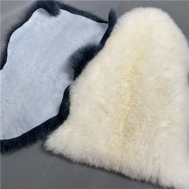 China Factory Natural White Sheepskin Rug