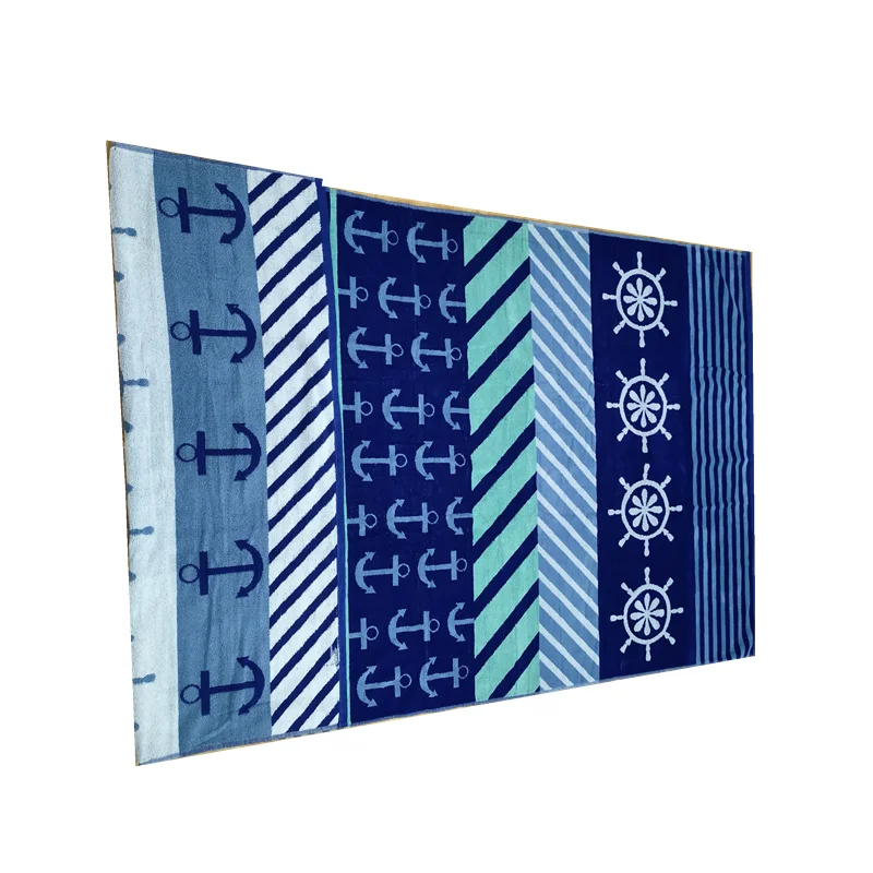 Премиум-качество изготовленный на заказ логотип 100% из чистого хлопка пляжное полотенце жаккарда спортивное полотенце