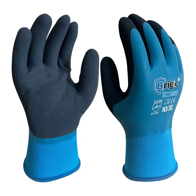 13G polyester Construction Winter Work Waterproof Safety Hand Gloves For Construction Work