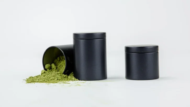 Small Round Matcha Storage Packaging Coffee Containers Tea Metal Tin Can