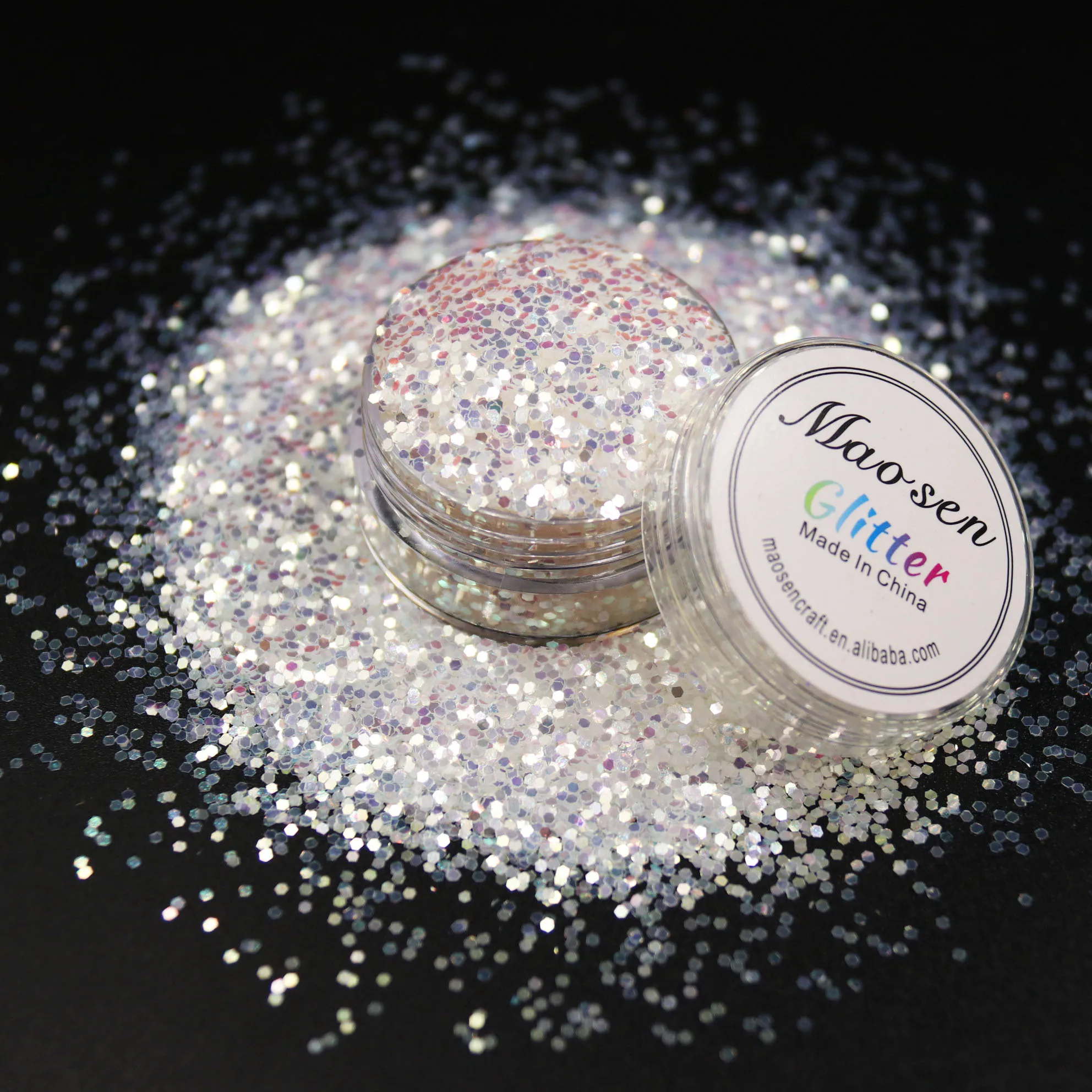 New Exclusive White Sparkle Opal Chunky Glitter For Resin