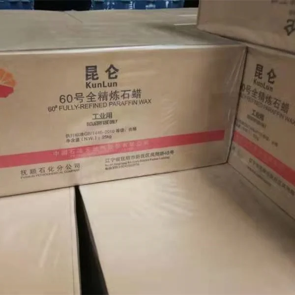 Wholesale Kunlun Brand Paraffina Wax 25kg per box