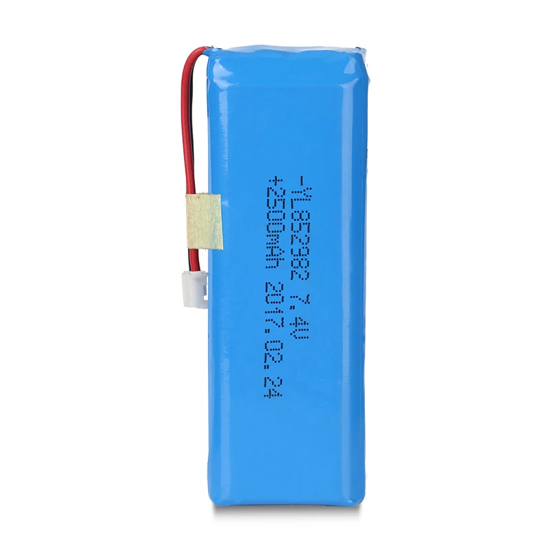 Factory wholesale 7.4v 2500mah high quality li-ion lithium polymer rechargeable battery pack