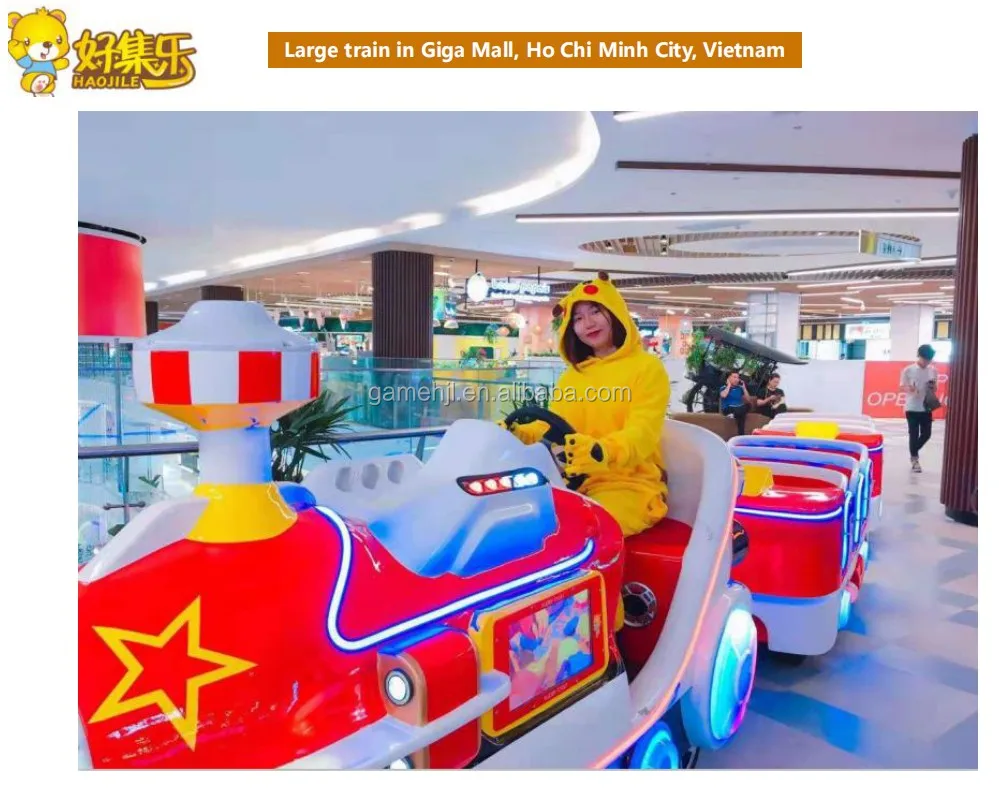 Amusement park coin operated Super Mist Spray Large Train ( 1 locomotive + 2 carriages)