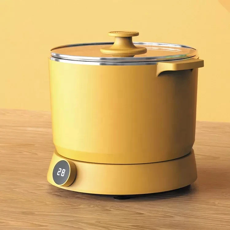 OEM Portable 2L electric cooking pot Smart Mini Multifunctional Rice Cooker Household Electric Home 2 IN ONE Boiling Congee pot