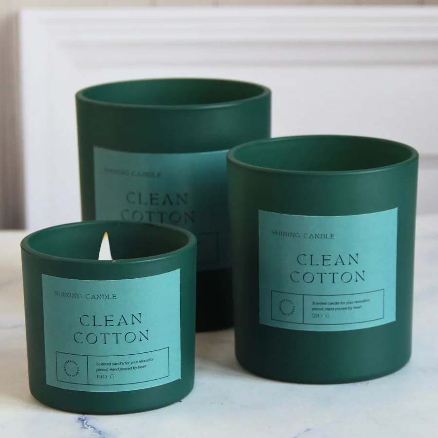 Factory Oem Spa And Aroma Large Candle Soy Wax Safely Releases Scents Matte Glass Jars Luxury Scented Candles With Box