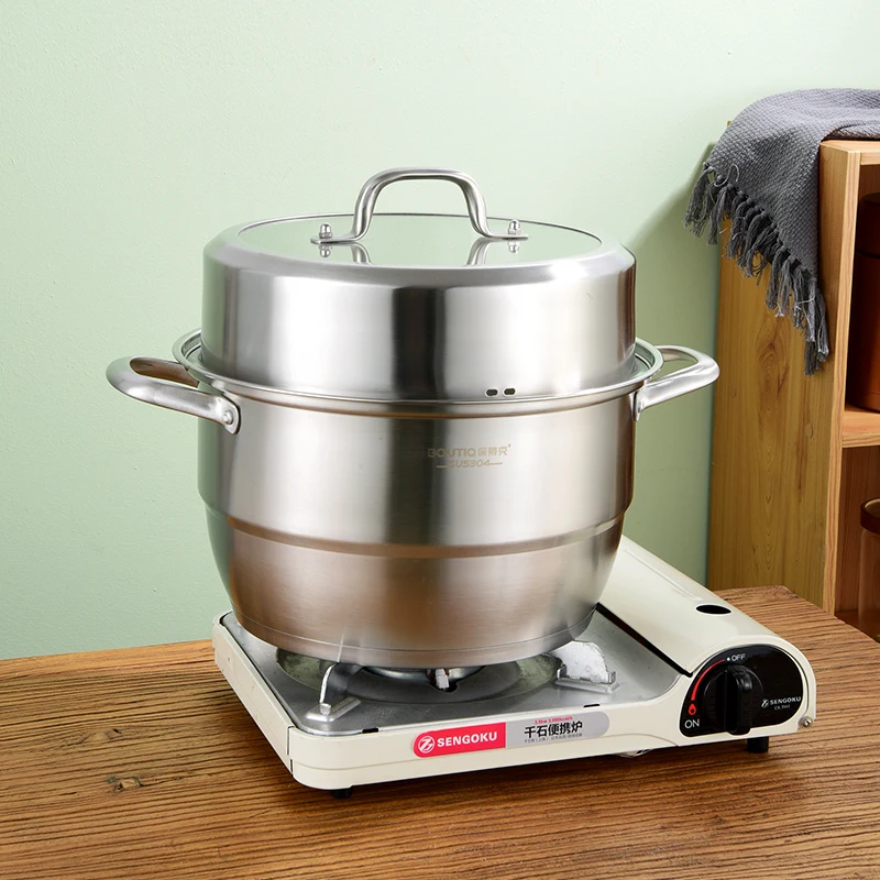 Large commercial food cooker steamer pot couscous multilayer steamer cooker with lid Stainless Steel steamer and cooking pots