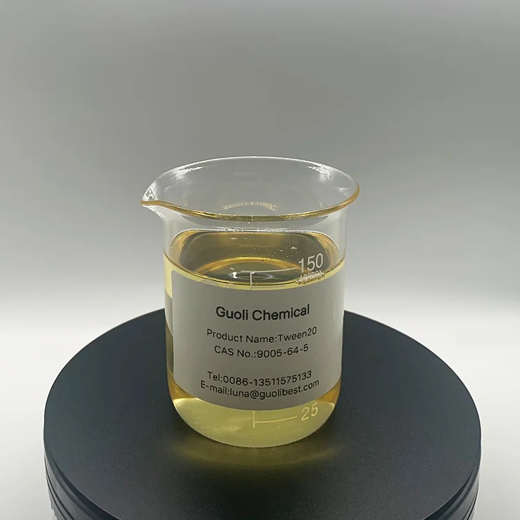 
Polyoxyethylene Sorbitan Monopalmitate Tween 20 Amber viscous liquid CAS 9005-64-5 