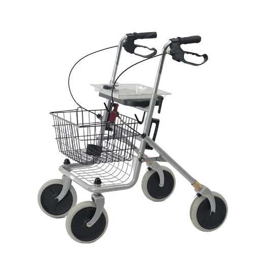 
High quality cheap custom elderly mobile aids shopping cart aluminium rollator walker with seat 