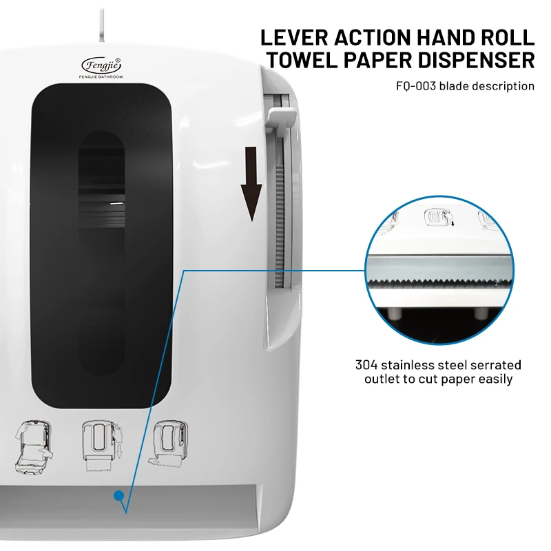 FQ-003 Liver Action Hand Roll Towel Paper Dispenser Toilet hand roll Wall Mount Tissue Paper Dispenser