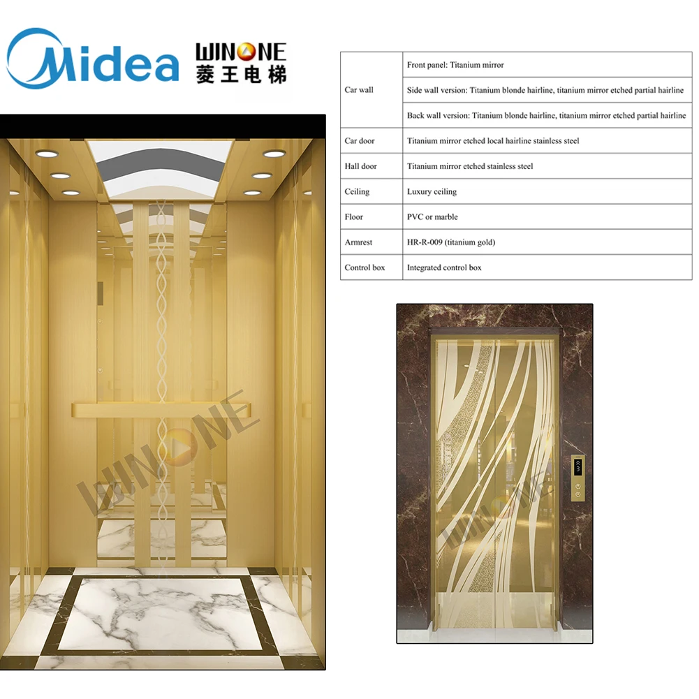  Midea Winone 450 кг гидравлический пассажирский лифт для небольших