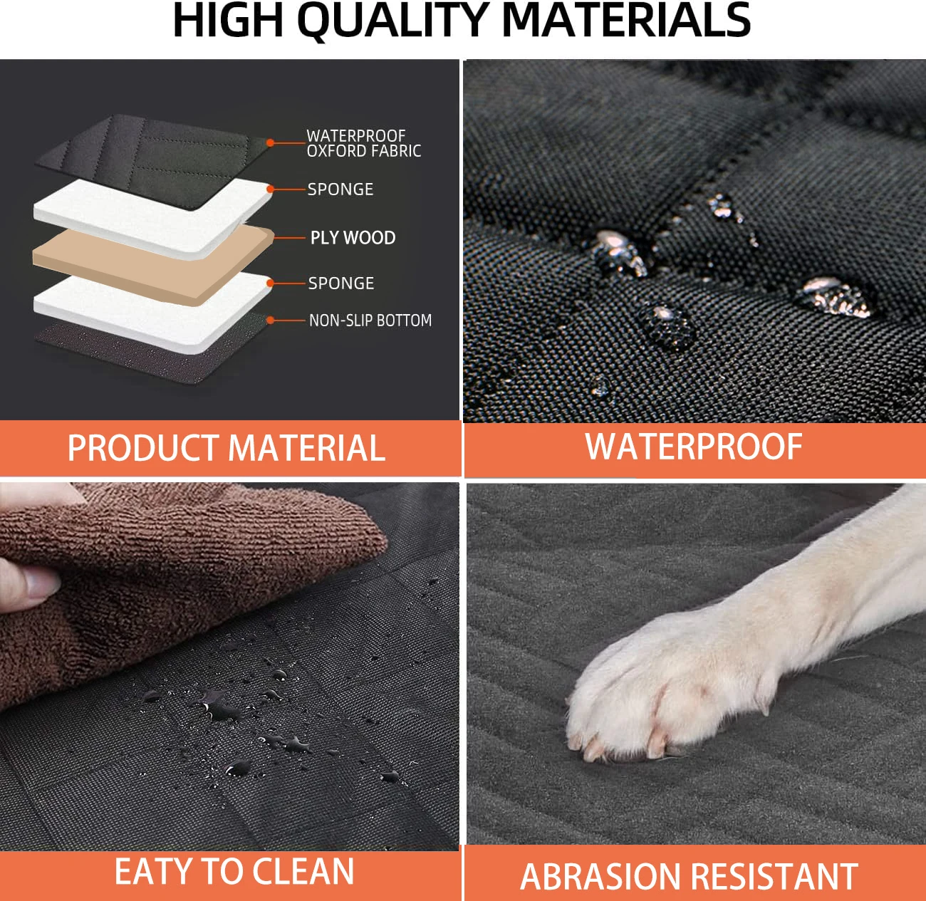 Pet Products In Stock DDP Dog Hammock Car Seat Cover Waterproof Extender Dog Outside Car Seat Cover